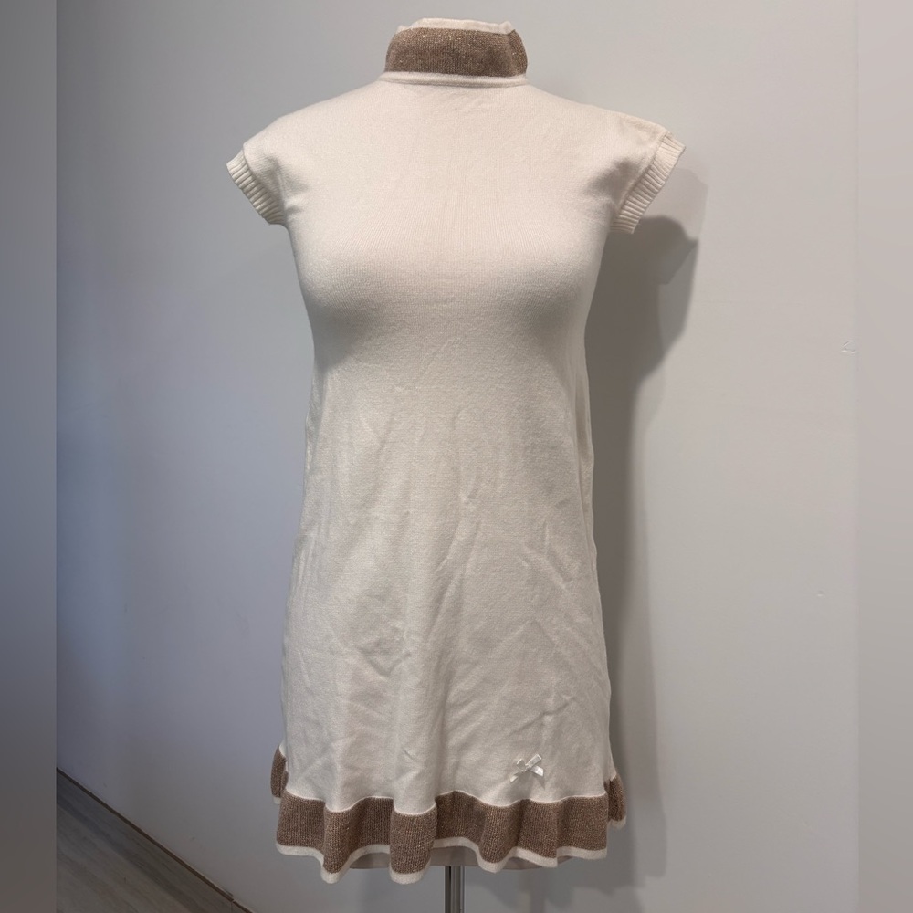 Bognar blu Cream and gold Knit Dress #34